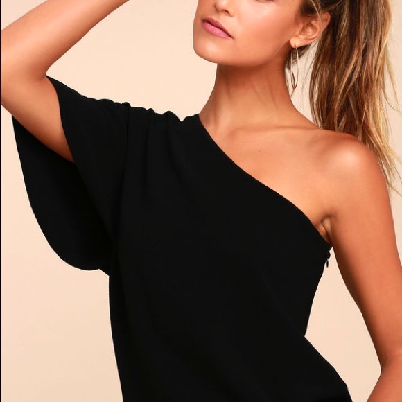 Lulus Tops - Lulu’s NWT Black One Shoulder Top